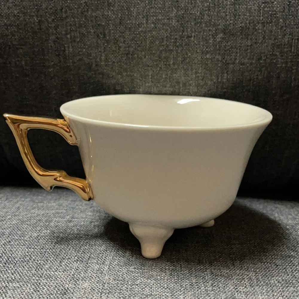 Creative Co-Op Boozy Stoneware Footed Tea Cup